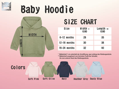 Baby Hoodie Mini mit Wunschnamen personalisiert - Baby Hoodie mit Name - Kinder Hoodie