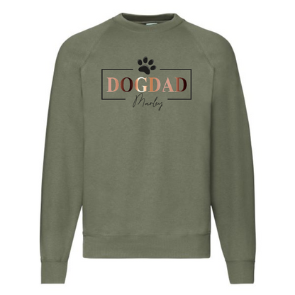 DOGDAD Pullover mit Name personalisiert | DOG DAD Sweater und Hunde Namen