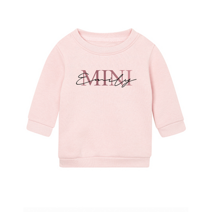 Baby Pullover Mini mit Wunschnamen personalisiert - Baby Pulli Mini mit Name - Kinder Sweatshirt