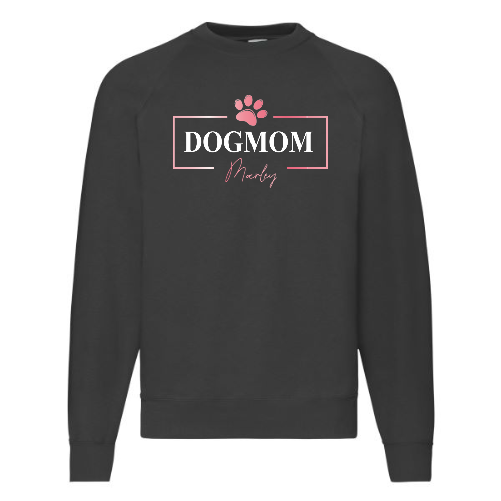 DOGMOM Pullover mit Name personalisiert | DOG MOM Sweater und Hunde Namen