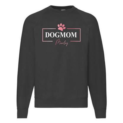 DOGMOM Pullover mit Name personalisiert | DOG MOM Sweater und Hunde Namen