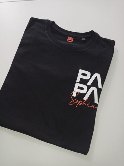 Papa Shirt minimal Design | DAD Shirt | Vatertag | Geburt | Kindernamen