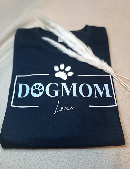 Hundemama Shirt - Dogmom Shirt - Hunde Mama Shirt - Dog Mom Shirt mit Name