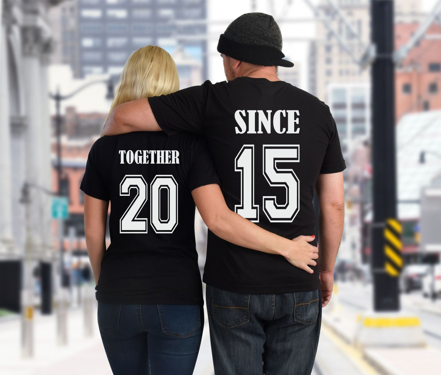 Partner Shirt "Together Since" mit Jahreszahl | Valentinsgeschenk Shirt | Couple Shirt |  Geschenk Valentinstag