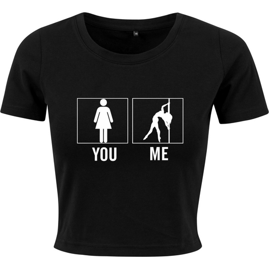 Pole Dance Crop Shirt "You and Me" Pole Dancer Shirt