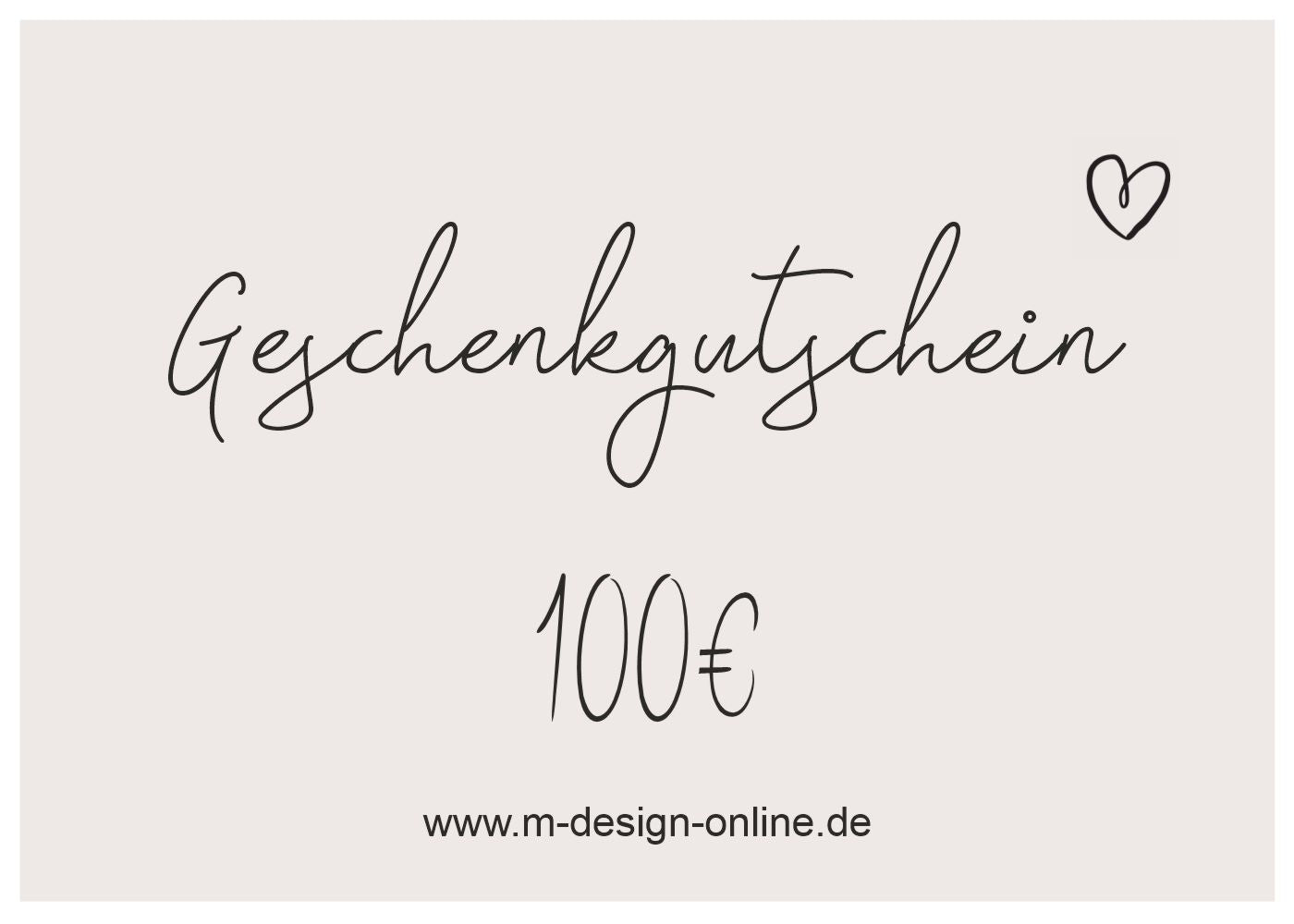 m-design-online Geschenkgutschein
