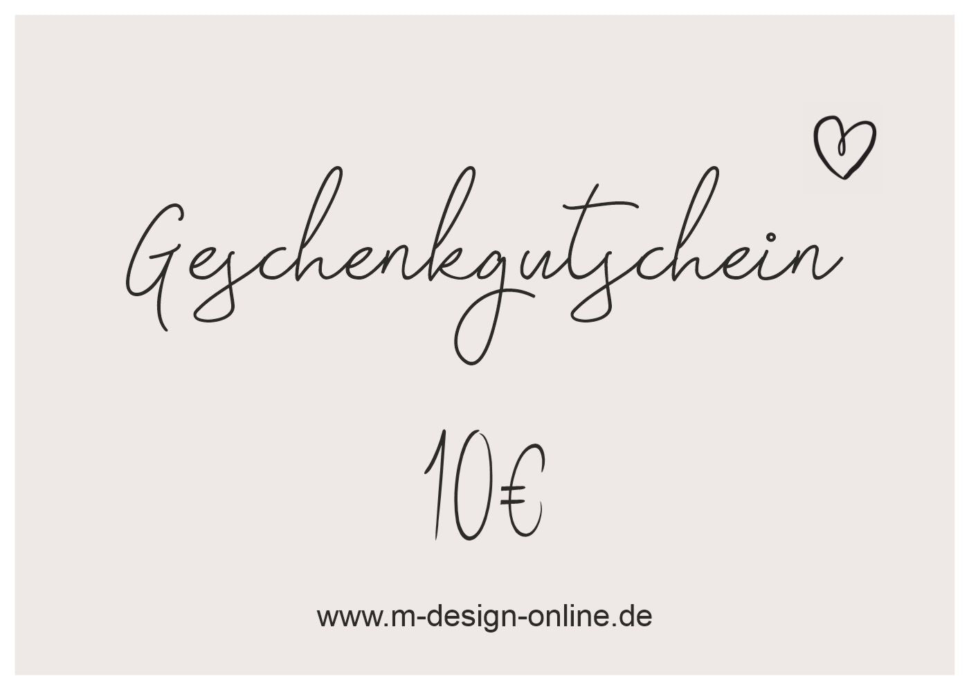 m-design-online Geschenkgutschein