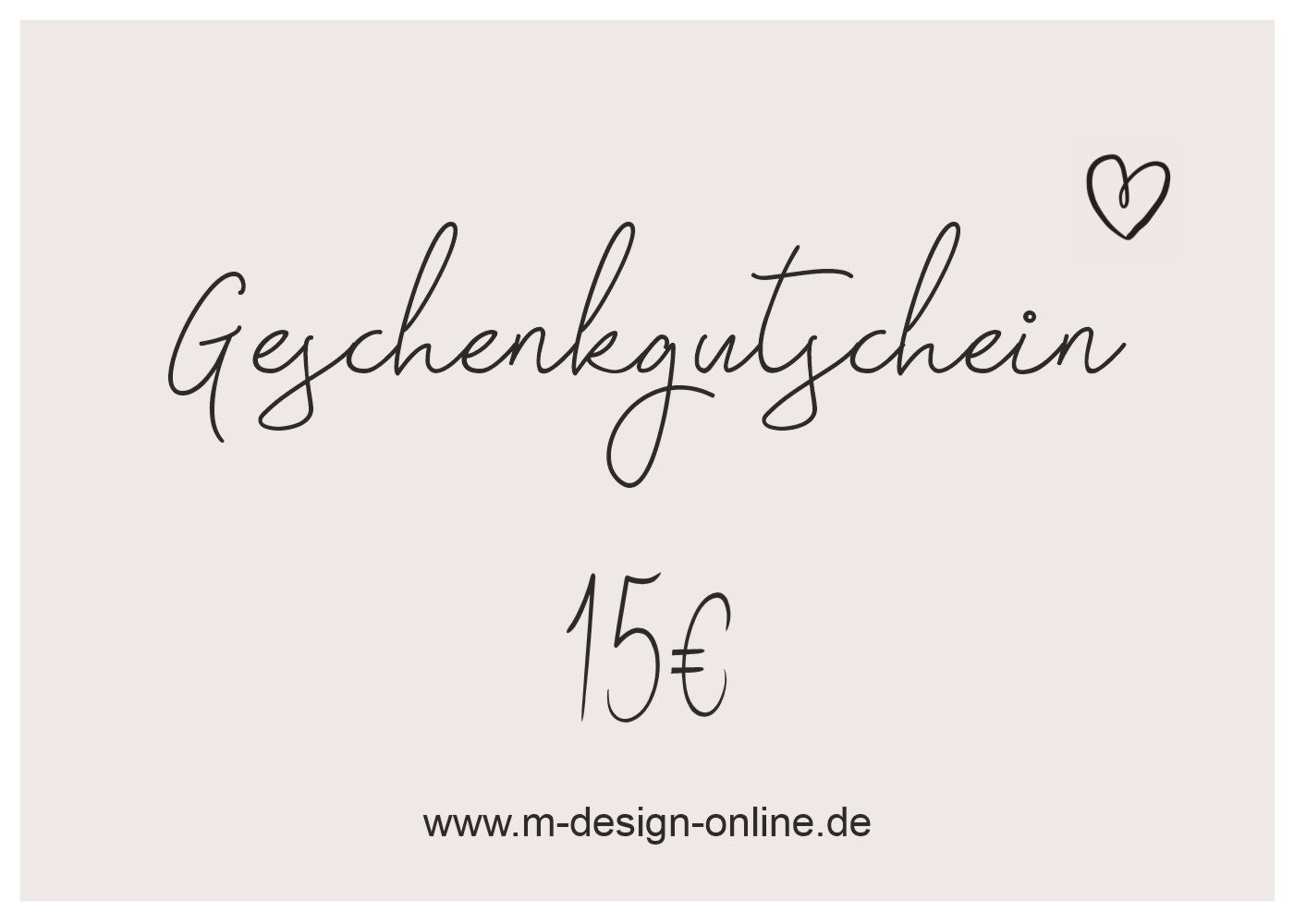 m-design-online Geschenkgutschein