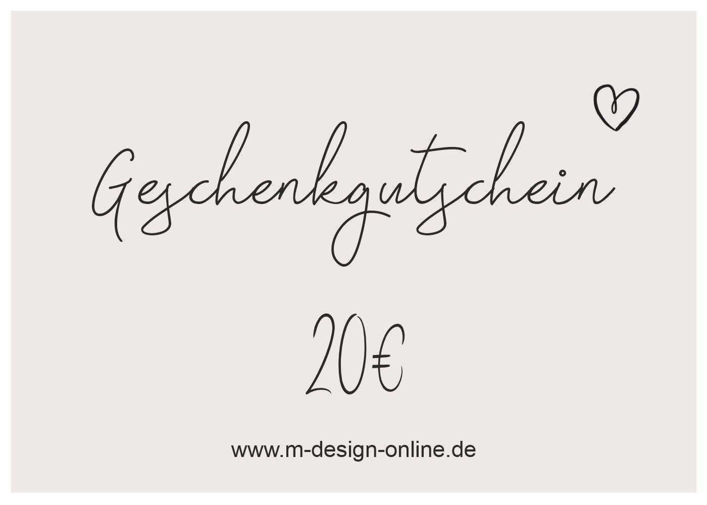 m-design-online Geschenkgutschein