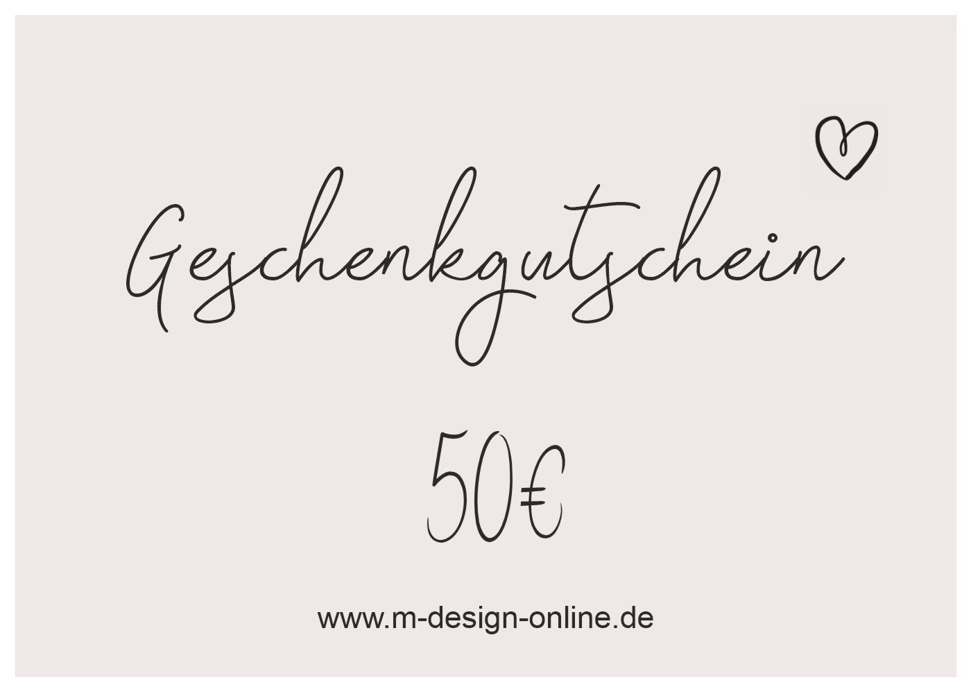 m-design-online Geschenkgutschein