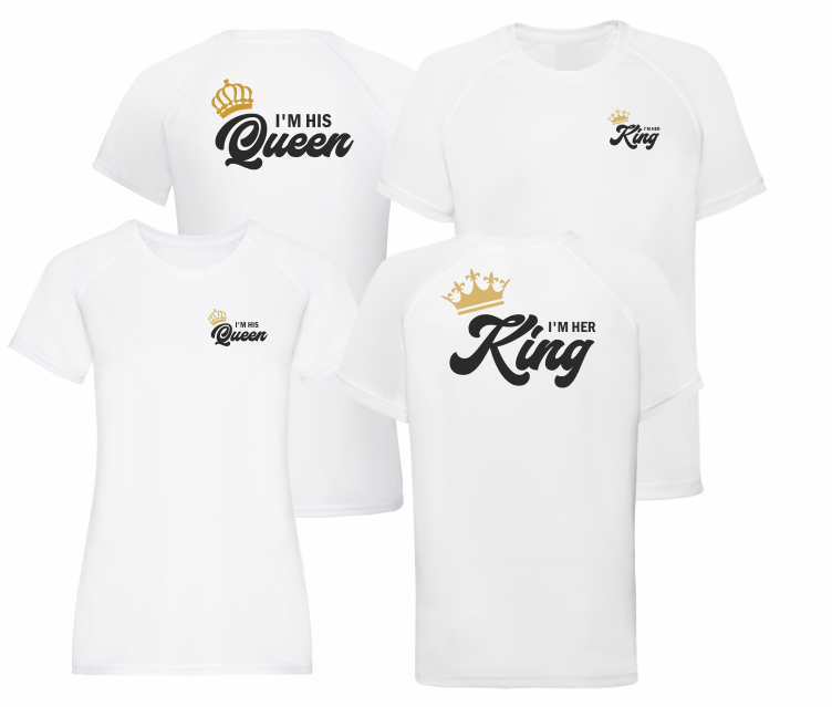 Partner Shirt King Queen T-Shirt Partner shirts with crown