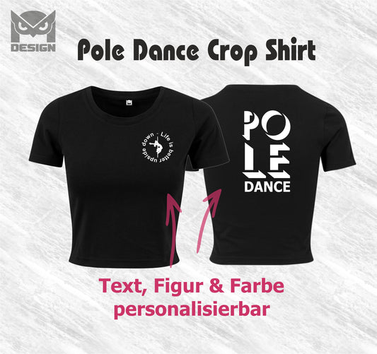 Pole Dance Crop-Shirt personalisierbar