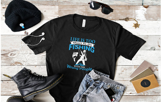 Angel Shirt - Angeln Shirt - Angler Shirt Life is too short..