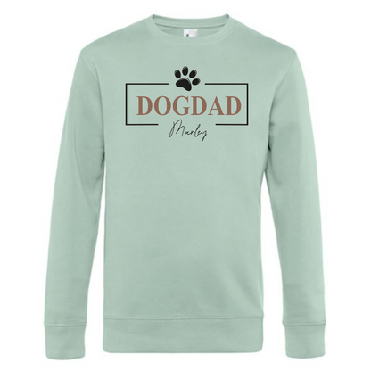 Pull papa chien avec nom de chien | Pull Dogdad personnalisé | Sweat king coton bio