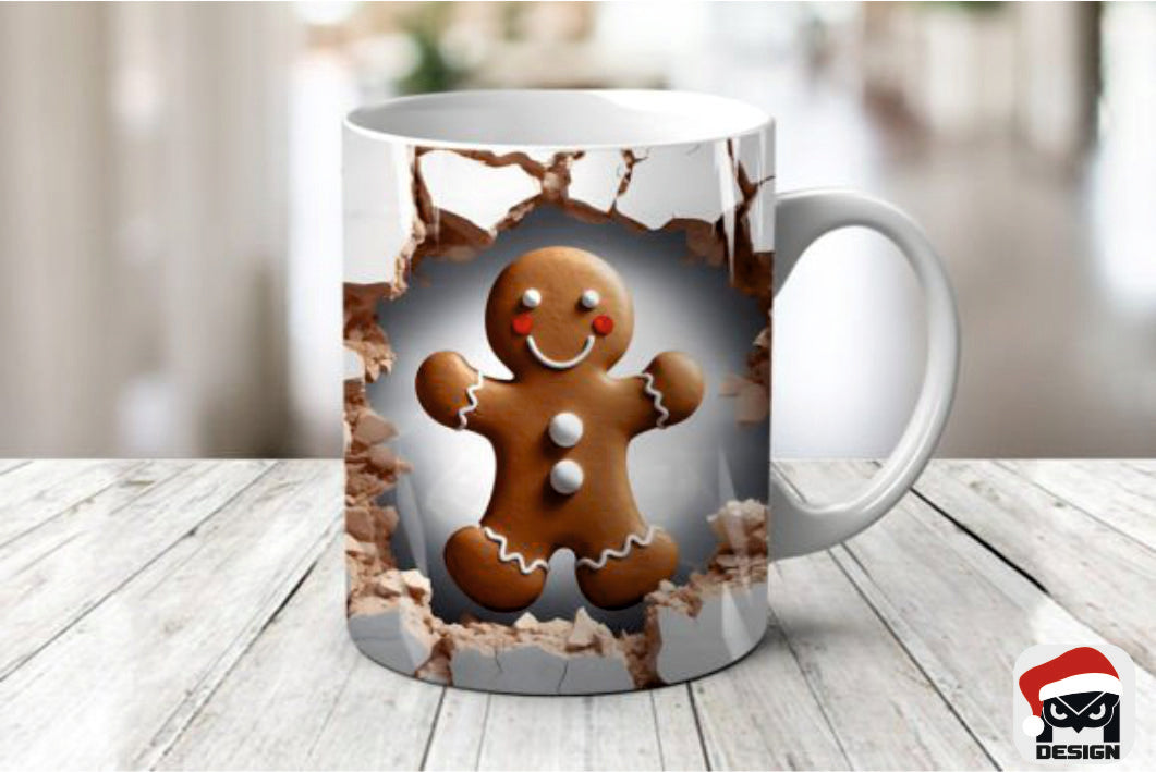 Christmas mug with 3D Christmas images