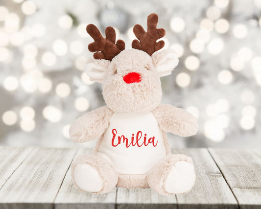 Cuddly toy reindeer with name | Personalized Christmas gift