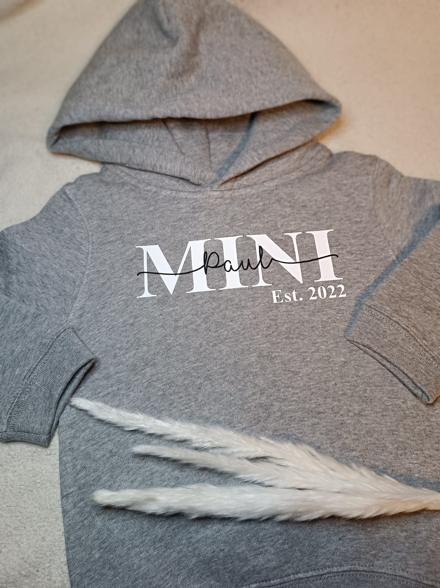 Baby Hoodie Mini | Personalisierter Kinder Hoodie Mini mit Name | Passend zu Mama Hoodie und Papa Hoodie