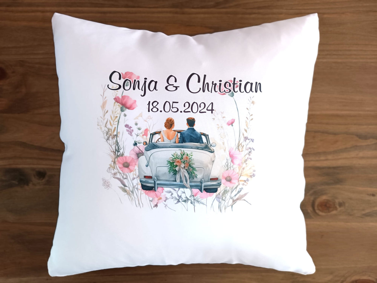 Personalisiertes Kissen zur Hochzeit | Geschenk Hochzeit | Geldgeschenk zur Hochzeit | Hochzeitsgeschenk personalisiert | Geschenk Brautpaar