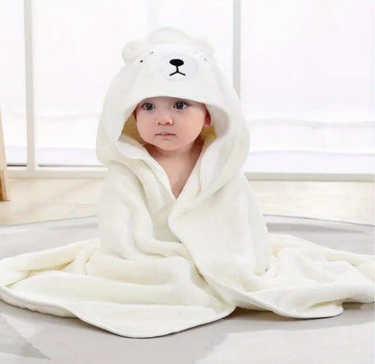 Serviette de bain pour bébé | Peignoir bébé | Serviette à capuche bébé différentes couleurs et visages d'animaux
