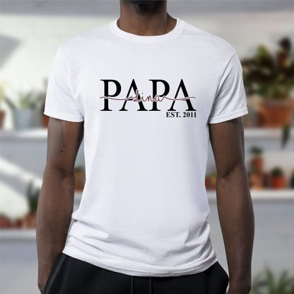 Papa Shirt, Papa Shirt personalisiert, Personalisiertes Papa Shirt bis 3XL, Geschenke für Väter, Vatertagsgeschenk, Geschenke zu Weihnachten