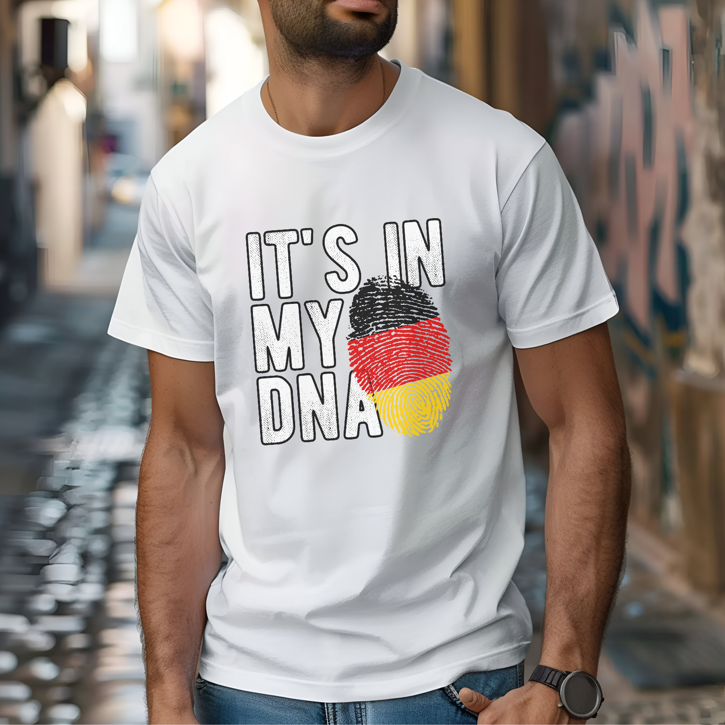 Herren Shirt DNA weiß Germany Shirt DNA Shirt Germany