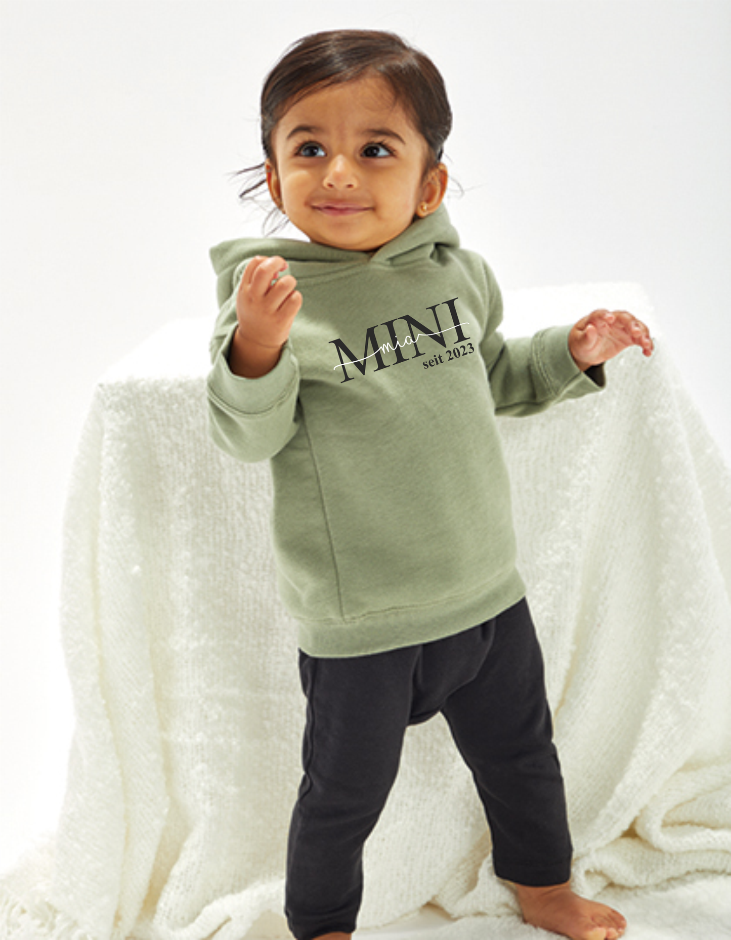 Baby Hoodie Mini | Personalisierter Kinder Hoodie Mini mit Name | Passend zu Mama Hoodie und Papa Hoodie