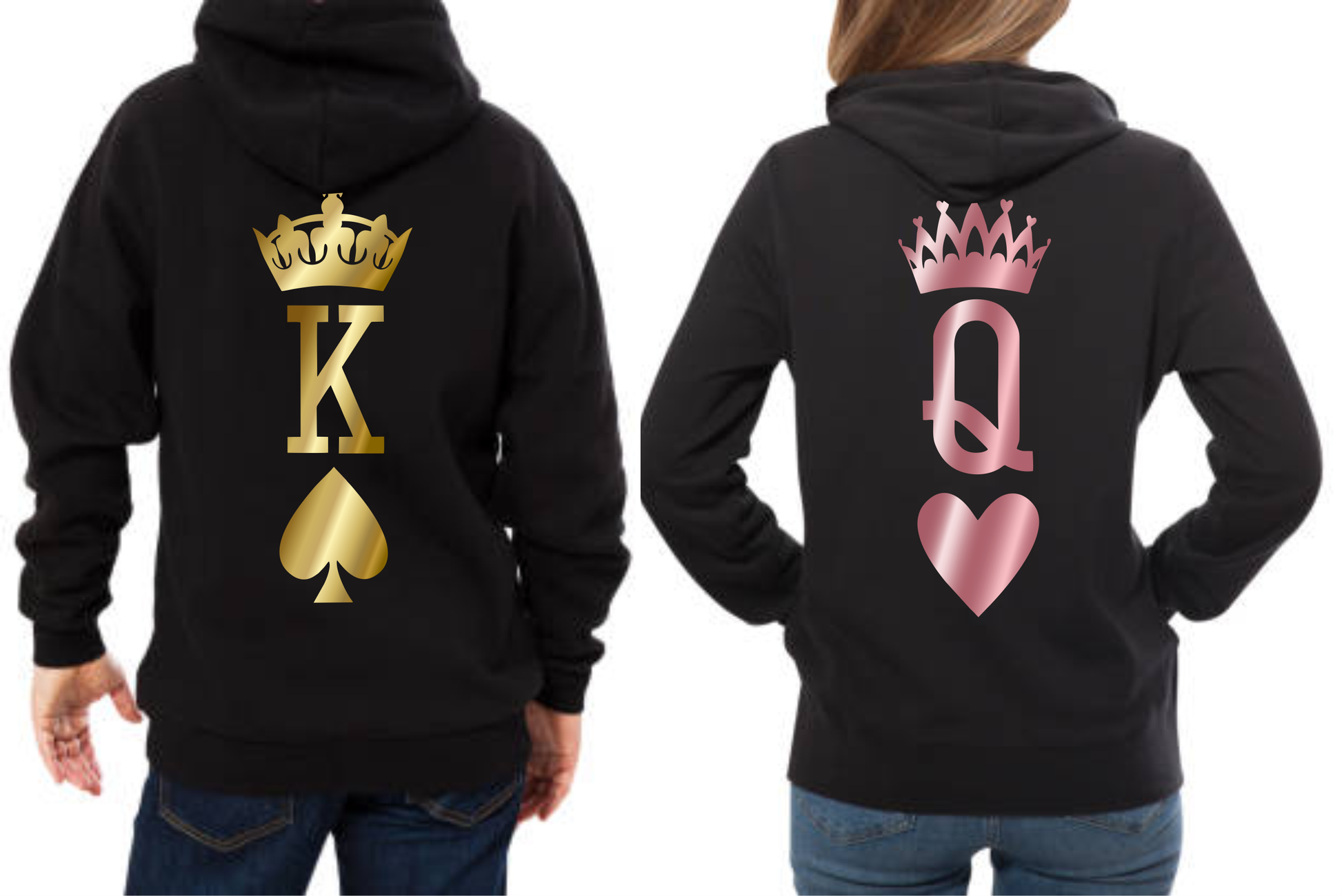 King and Queen Hoodies - King Queen Sweat à capuche épais – m-design-online