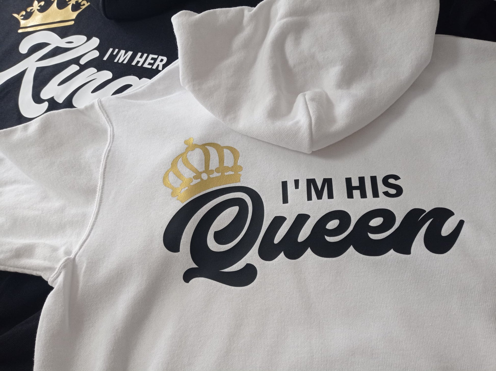 King and Queen Hoodies Partner Hoodies, Hoodies – m-design-online